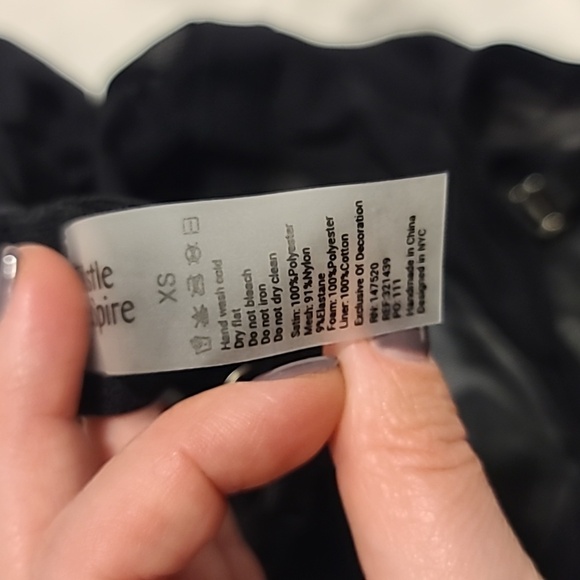 NWT Thistle and Spire Menagerie Bodysuit Tourmaline Butterfly Blue Satin XS - Picture 10 of 11